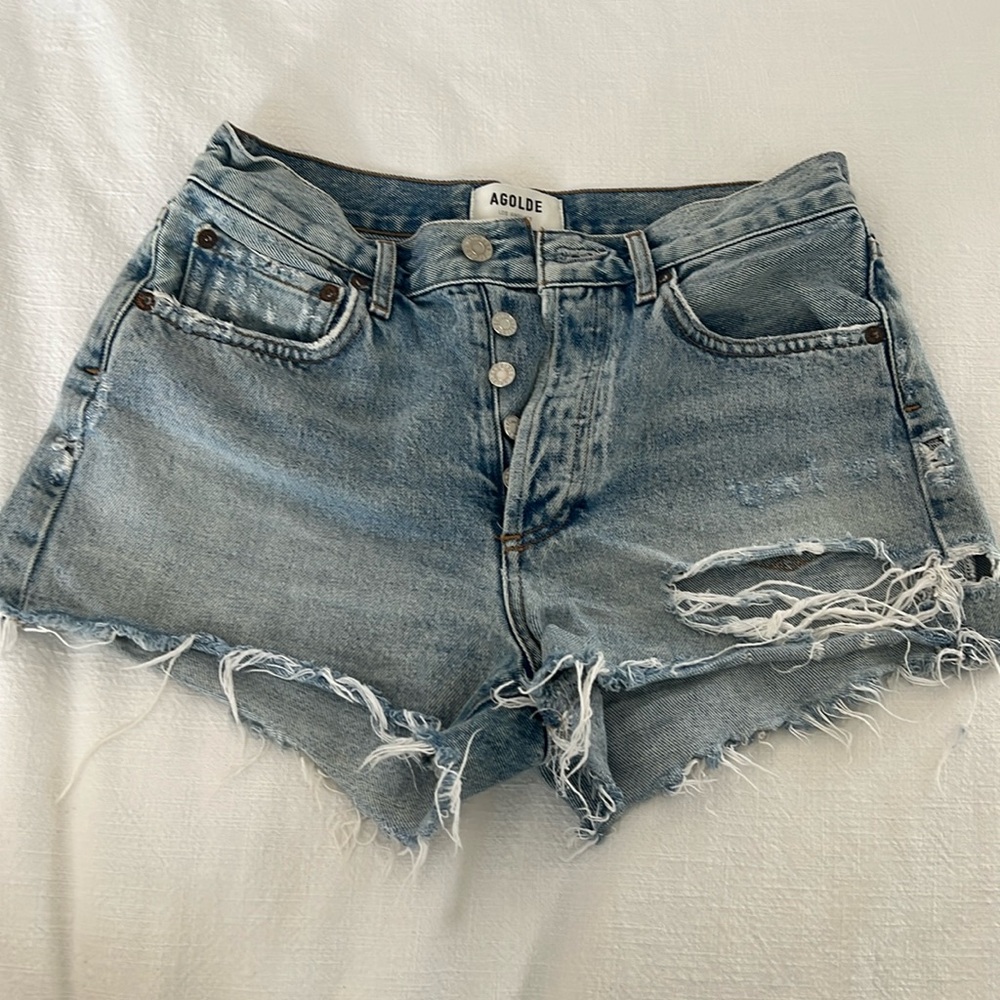 Agolde Parker Vintage Cutoff Jean Shorts, Size 24 (fits 25)